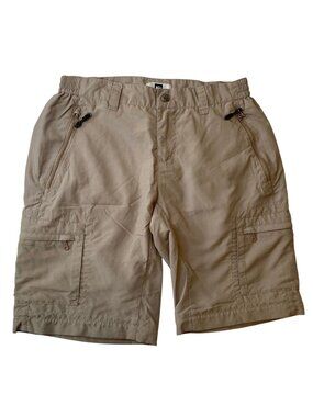REI Coop Khaki Tan Cargo Hiking Shorts 4 P Women's Nylon Quick Dry Cool UPF50
